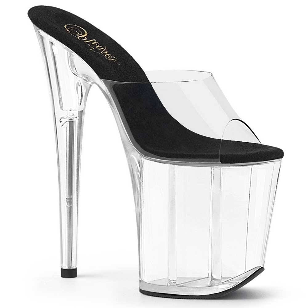 Pleaser - FLAMINGO801 Mules à talons - Chaussures de pole dance - Transparent Product image